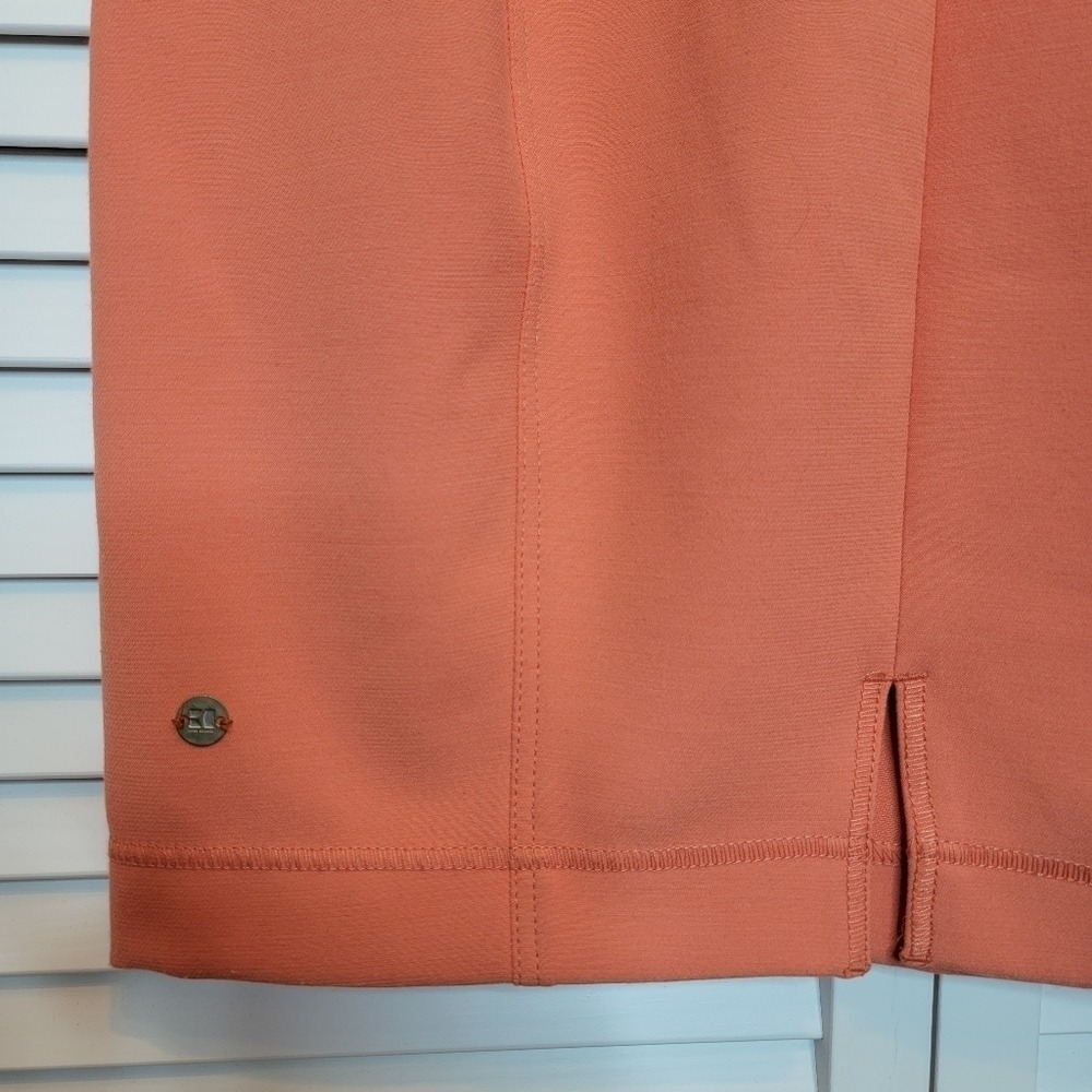 VTG HUGO BOSS‎ Short Sleeve Sheath Dress Sz 2 Orange Business Casual Old Money - Picture 7 of 13
